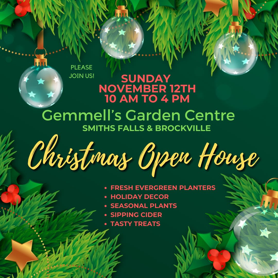 Please Join Us for Our Christmas Open House on Sunday, November 12 from 10am to 4pm at both of our locations.