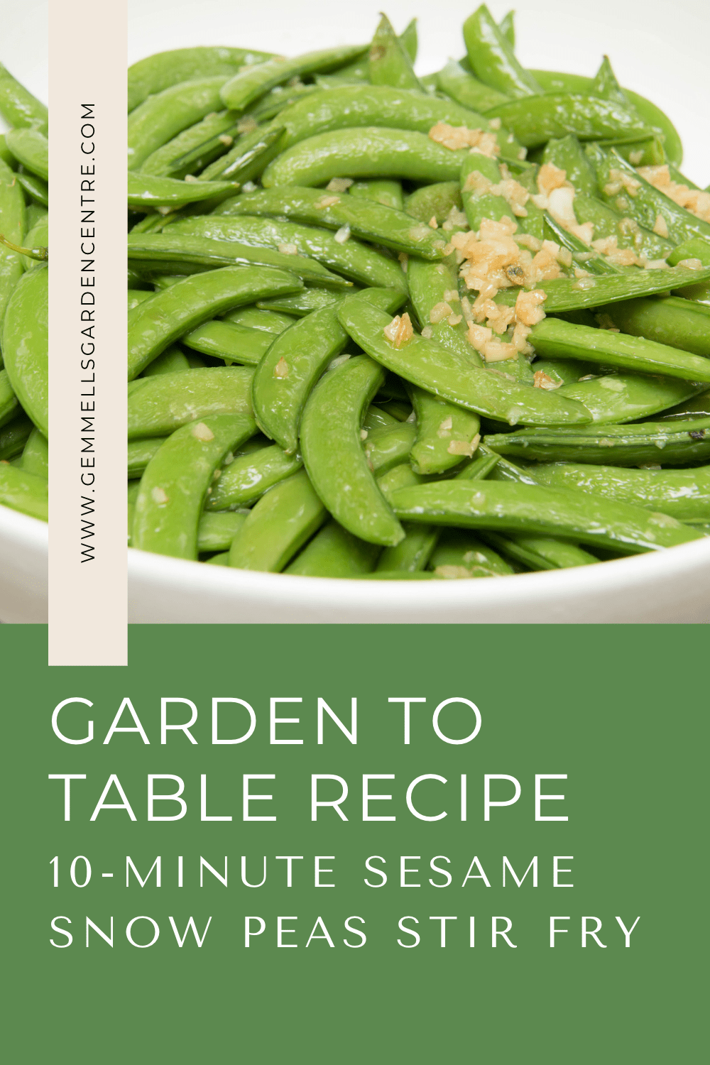 10-Minute Sesame Snow Peas Stir Fry Recipe | Garden to Table Recipe