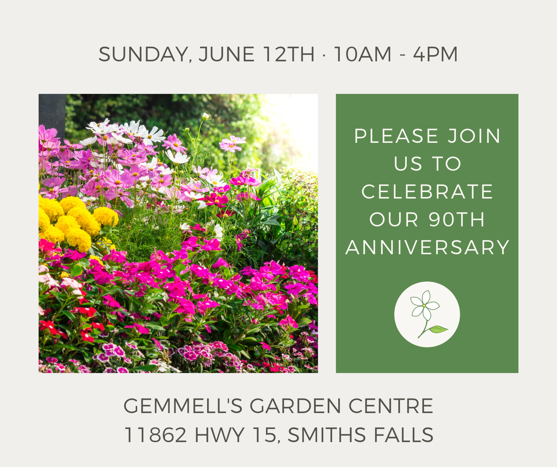 90th Anniversary Celebration 10am to 4pm Smiths Falls